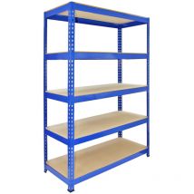 Monster Racking - Scaffale Q-Rax In Acciaio Senza Bulloni Blu 120cm x 50cm x 182,5cm