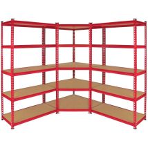3 x Z-Rax Lagerregal Stahlregal Werkstattregal Eckregal Garage Keller Regal 90cm b