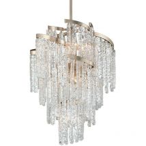 Mont Blanc 9 Light Chandelier modern Leaf, Venetian Glass