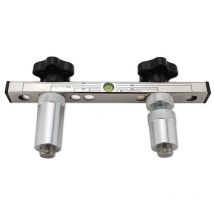 Montageanschlusslehre MAL – Aluminium / Stahl – 75mm, 100mm, 120mm, 153mm, 200mm, 240mm – Wasserwaage mit Horizontal- und Kopflibelle