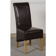 Modern Furniture Direct - Montana Brown Leather Dining Chairs for Dining Room or Kitchen