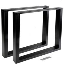 Montixx 2er Set (1 Paar) Tischkufen& Tischbeine Tischuntergestell Möbelfüße B90 cm x H72 cm