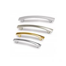 Tirador Bridge 7131 - Dorado cepillado. 165x20x28mm. Entrepuntos 128mm.