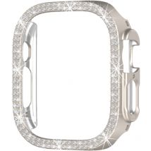 Montre bracelet de montre creux anti-chute à double rangée de diamants