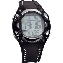 Eurotime - Montre-bracelet radiopiloté(e) 1681987 (ø x h) 40 mm x 16 mm noir,argent Matériau du boîtier=plastique Matéria