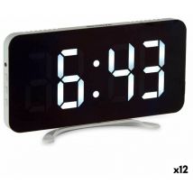 Giftdecor - Horloge numérique dedesktop white abs 15.7 x 7.7 x 1.5 cm (12 pièces)