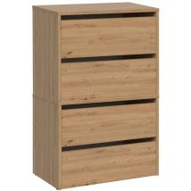 Hucoco - monz - Meuble à chaussures modulable - Dimensions 60x36x88cm - 4 portes rabattables