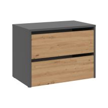Hucoco - monz - Modular shoe cabinet - Dimensions 60x36x44 cm - 2 folding doors