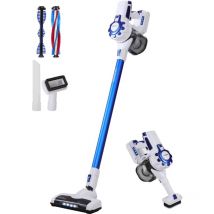 MONZANA Aspirapolvere a Batteria 120 Watt Senza Fili 40 Minuti Scopa Elettrica Sistema Filtro HEPA Ciclonico bianco