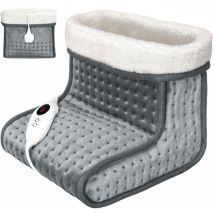 Monzana - Calentador de pies eléctrico Calientapies de suave polar con temporizador y 6 niveles de calor Gris