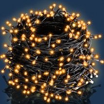 Monzana - Catena di Luci a led Decorazione Luminosa Natale Balcone Addobbo Natalizio Illuminazione per Interni ed Esterni Varie Misure e Colori 40m