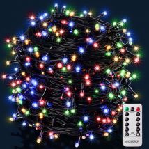 Monzana - Guirlande lumineuse 200/400/600 led avec télécommande minuteur décoration de Noël illumination éclairage fêtes 40m bunt - schwarzes Kabel