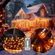 Monzana - Guirlande lumineuse 200/400/600 led avec télécommande minuteur décoration de Noël illumination éclairage fêtes 60m warmweiß - schwarzes