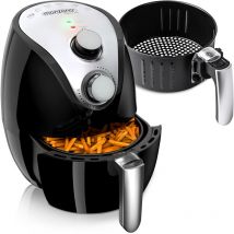 3.6 Litre Airfryer with Dial Controls 3.6L Capacity Adjustable Temperature and Timer Settings 1500W Hot Air Fryer Healthy Low Fat Cooking Kitchen