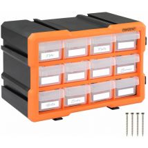 Kleinteilemagazin Sortimentskasten Erweiterbar Verschiedene Größen Sortierbox Für Kleinteile Aufbewahrungsbox 24 Fächer Boxsystem - Monzana