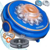 Monzana - Robot Limpiafondos de Piscina Poolboy600 Aspirador Inalámbrico Automático Incl. Baterias Cargador Cordón Flotante y Filtro Poolboy600 blau
