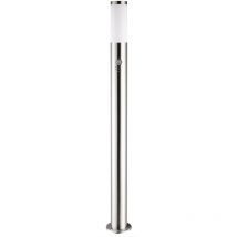 Monzana Luce a Paletto Fiaccola Luminosa 100cm IP44 Lampada da Esterno per Vialetto Ingresso Acciaio Inox Argento con sensori di movimento