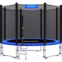 6ft Complete Trampoline Set tüv süd gs Certified 183cm With Safety Net Access Ladder Edge Cover Spring Tool Home Childrens Garden Outdoor Blue Black