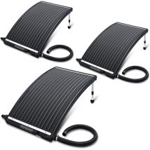 Monzana - Pannello Solare Termico Curvo da Piscina Risparmio Energetico 110x69x14cm 10000 L/h Gambe Regolabili 26-38 cm Adattatore 32/38mm hdpe