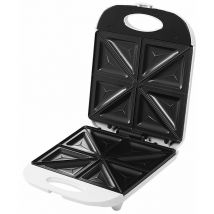 Parrilla Eléctrica Sandwichera xxl Blanco 1400W Revestimiento Antiadherente Plancha Grill de Asar 32x26x11cm Cocina - Monzana