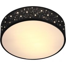 Monzana - Plafonnier Ciel étoilé Tissu Rond E27 Plafonnier Tissu Plafonnier Chambre Salon Ø30/38 38 cm Noir
