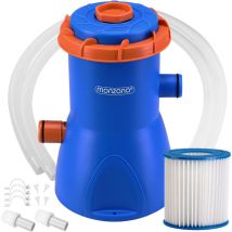 Pompa per piscina 1140, 2280, 3400, 3800 L/h portata 15-90W potenza di pompaggio filtro a cartuccia impianto filtrante 30Watt 262x175x175 mm (de)