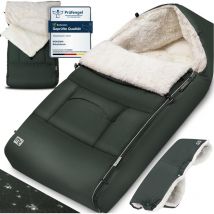 Sacco Termico Bimbo Universale con Scaldamani e Custodia con Strisce Antivento Lavabile a 30° Seggiolino Auto Antracite - Monzana