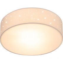 MONZANA Round Fabric Ceiling Light Starry Sky Perforated Material Circular Ceiling Lamp Light Shade E27 40 Watt Socket Bedroom Lounge Childrens Room