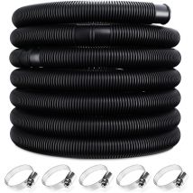 MONZANA 6/10/14m Swimming Pool Hose 32/38mm Diameter Trimmable Chlorine and UV-Resistant Pipe Suitable for Pool Heater Hot Tub Water Pump Drain