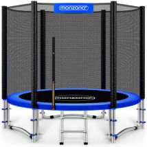 Trampolin ø 244 cm Komplettset inkl. Sicherheitsnetz Leiter Randabdeckung & Zubehör Kindertrampolin Gartentrampolin - Monzana