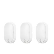 Moo (3uds) Aplique de Pared Exterior led IP54 Sensor Crepuscular de Movimiento Temperatura Regulable. Color Blanco