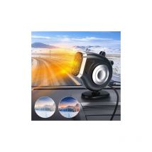 Lune - moon 12V 120W 2 in 1 Fast Heating Car Heater with Heating and Cooling Function, Defogger Defogger Plug in Cigarette Lighter 360 Degree