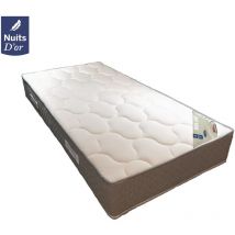 Nuits D'or - Moon Matelas 140x190 Densité 35 Kg/m3 - Hauteur 24 cm - Soutien Trés Ferme
