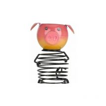 Moon-Piggy Flower Pot Iron Pot Piggy Plant Animal Styling Handmade Indoor Or Outdoor Large Rose Garden Decoration