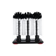 moon Set of 3 Cleaning Brushes with Suction Cup for Glass Washing