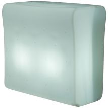 Moovere - Barra creta de 120 cm de largo con luz y recarga solar o a pilas, muy resistente para uso exterior. Fabricada en polietileno