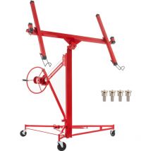 Mophorn - 11ft Dry Skall Rolling Lift - 150 lb Capacité, palan de panneau en acier avec bras télescopique et 3 roues verrouillables, parfaite pour