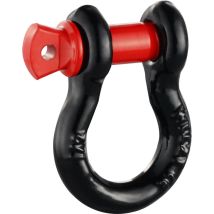 1/2' D-Ring-Schäkel, 4er-Pack, 17637 lbs (8 Tonnen) Bruchfestigkeit, 5/8' Schraubstift, Schwerlast für Fahrzeugbergung, Schwarz - Mophorn
