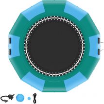 Mophorn - 12 pieds gonflable eau trampoline piscine lac jouet passionnant rebond plate-forme de natation