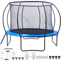 Mophorn - 12ft Trampolin, 400 Lbs Tragkraft, Kommt Mit Sicherheitsnetz, Leiter Und Gebogener Stange. Strapazierfähig Mit Sprungmatte Und Federpolster.