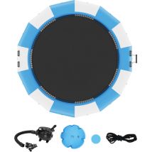 Mophorn - 15 pieds gonflable eau trampoline piscine lac jouet passionnant rebond plate-forme de natation bleu et blanc