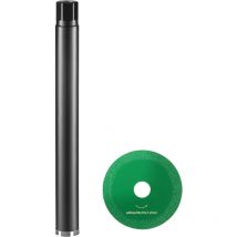 Mophorn - 2' Wet Diamond Core Drill Bit, 14' Depth Concrete Core Bit with Saw Blade, 1-1/4'-7 Inner Thread, Laser-Welded Diamond Wet Coring Bit for