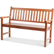 Mophorn - 50 » Wooden Garden Bench, 800 lbs Load Capacity, Outdoor Seating with Backrest & Armrests, Perfect for Garden, Park, Yard, Front Porch