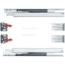Mophorn - 6 Paar 457,2 mm Schubladenführungen zur Montage an der Unterseite, robuste Soft-Close-Ausziehschienen, Gleitschienen mit Kugellagern, leise