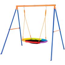 Mophorn - A-Frame Swing Set, 440lbs Capacity, 40 » Saucer Swing, Metal Stand, Adjustable Rope for Backyard (en anglais seulement)
