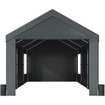 Mophorn - Abri de voiture extra large, 3,7 x 6,1 m,auvent robuste avec fenêtres ventilées enroulables, garage portable avec parois latérales