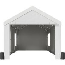 Mophorn - Abri de voiture robuste 10x20 pieds, abri de garage extérieur avec parois latérales amovibles, fenêtres et portes enroulables, bâche