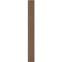Mophorn - Akustikplatten aus Holzlamellen, 20,1 x 249,6 cm, MDF-Kunstholz-Wandplatte für moderne Inneneinrichtung, Geräuschreduzierung, Walnuss