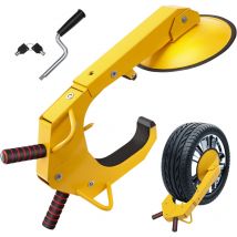 Mophorn - vevor Antivol Voiture Universel Sabot de Roue Antivol 16-38 cm Bloque-Roue en Acier Q235 Robuste Grande Ventouse de 30 cm 2 Cles Dispositif