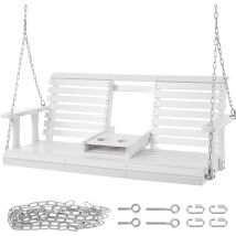 Mophorn - Balancelle de porche en bois de 5 pieds, balancelle de jardin robuste, capacité de charge de 880 lb, balancelle d'extérieur avec chaînes en